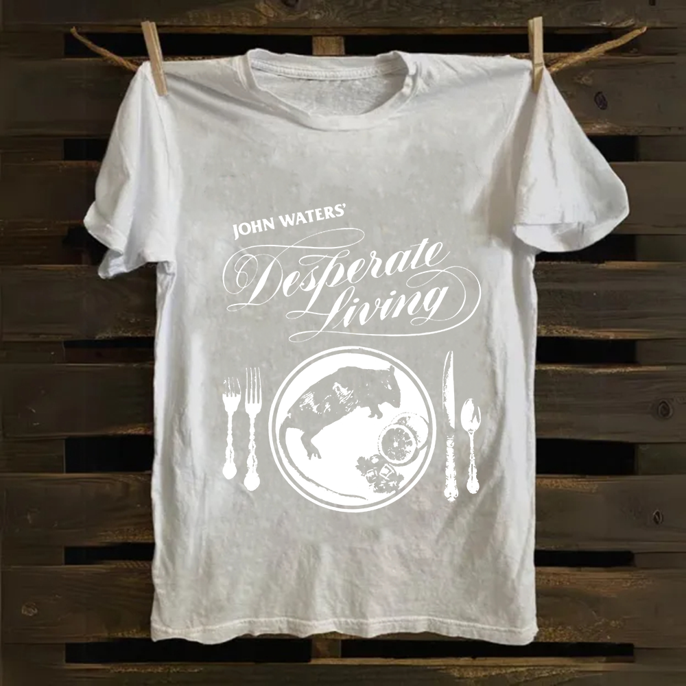 Unisex Vintage  Desperate Living Horror Movie Cotton T-Shirt