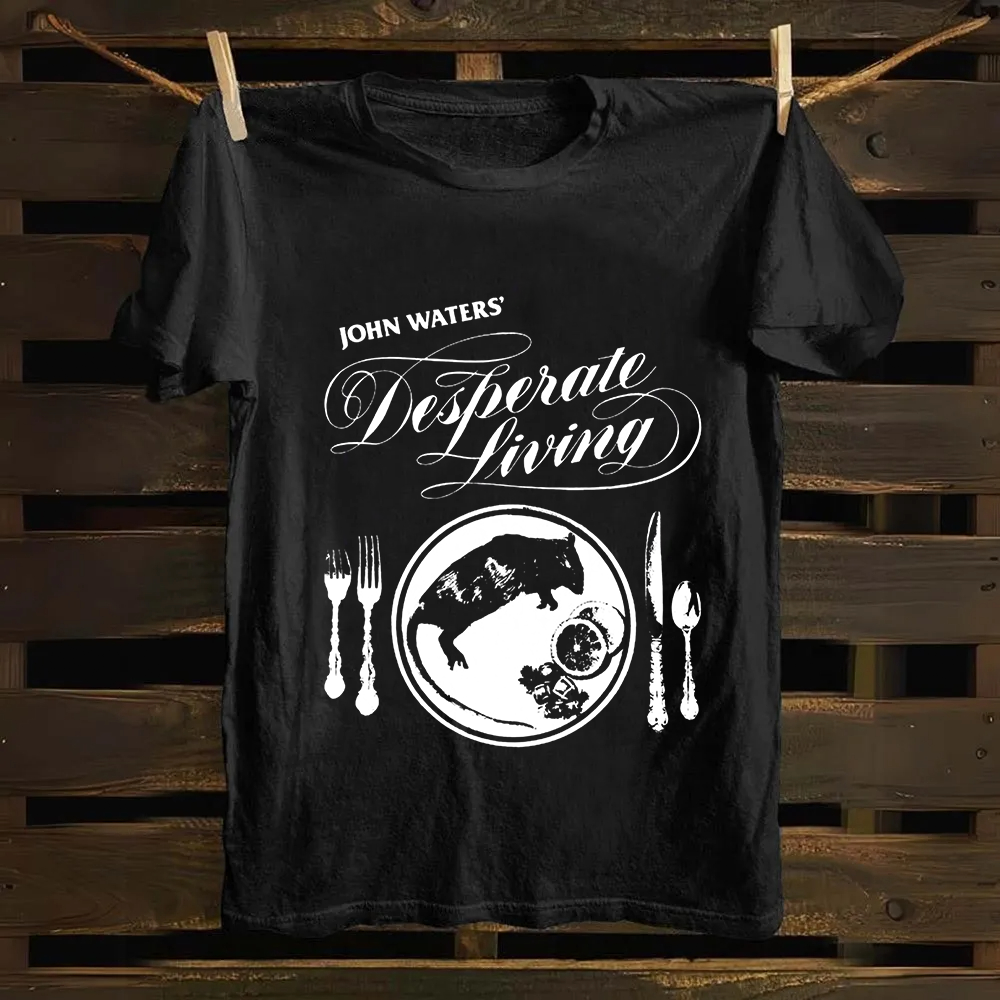 Unisex Vintage  Desperate Living Horror Movie Cotton T-Shirt