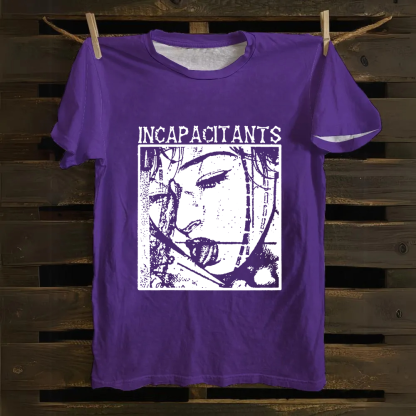Unisex Vintage  Incapacitants Band Cotton T-Shirt