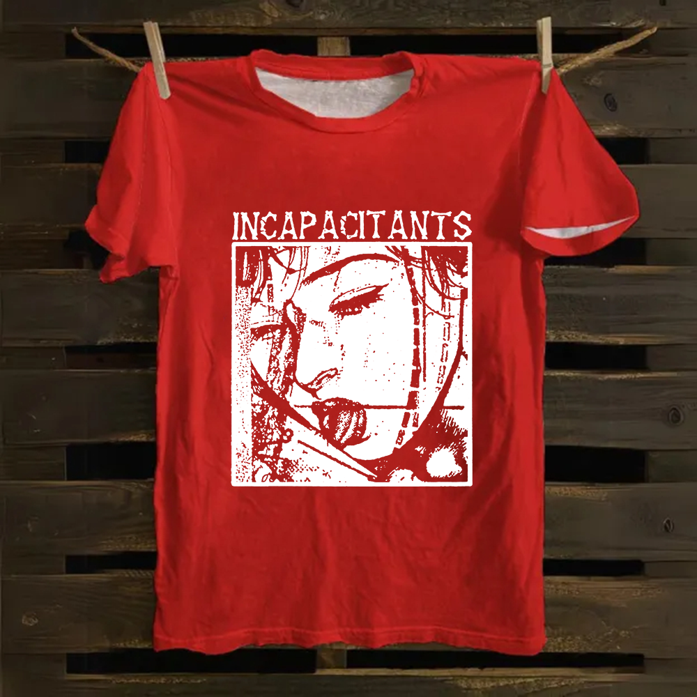 Unisex Vintage  Incapacitants Band Cotton T-Shirt