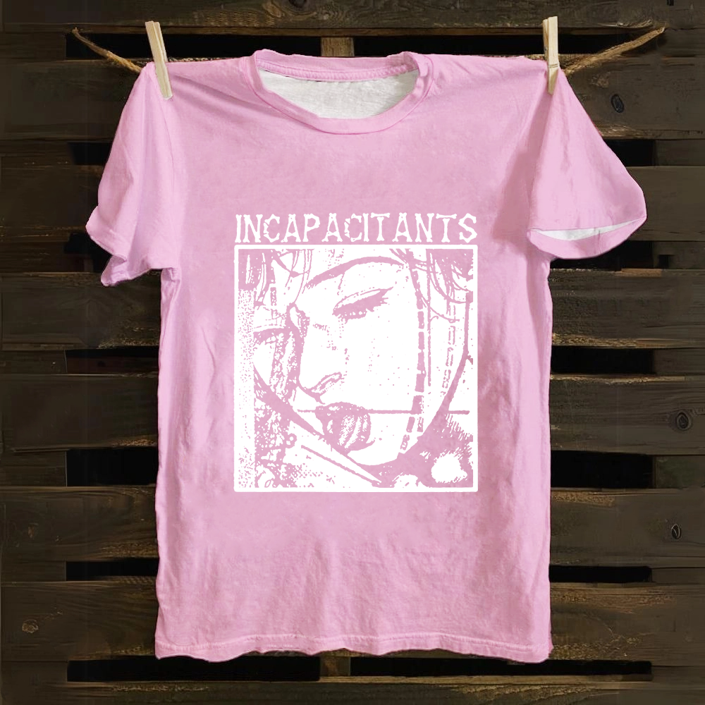 Unisex Vintage  Incapacitants Band Cotton T-Shirt