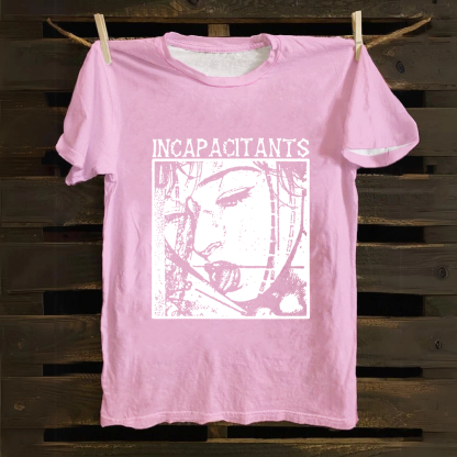 Unisex Vintage  Incapacitants Band Cotton T-Shirt