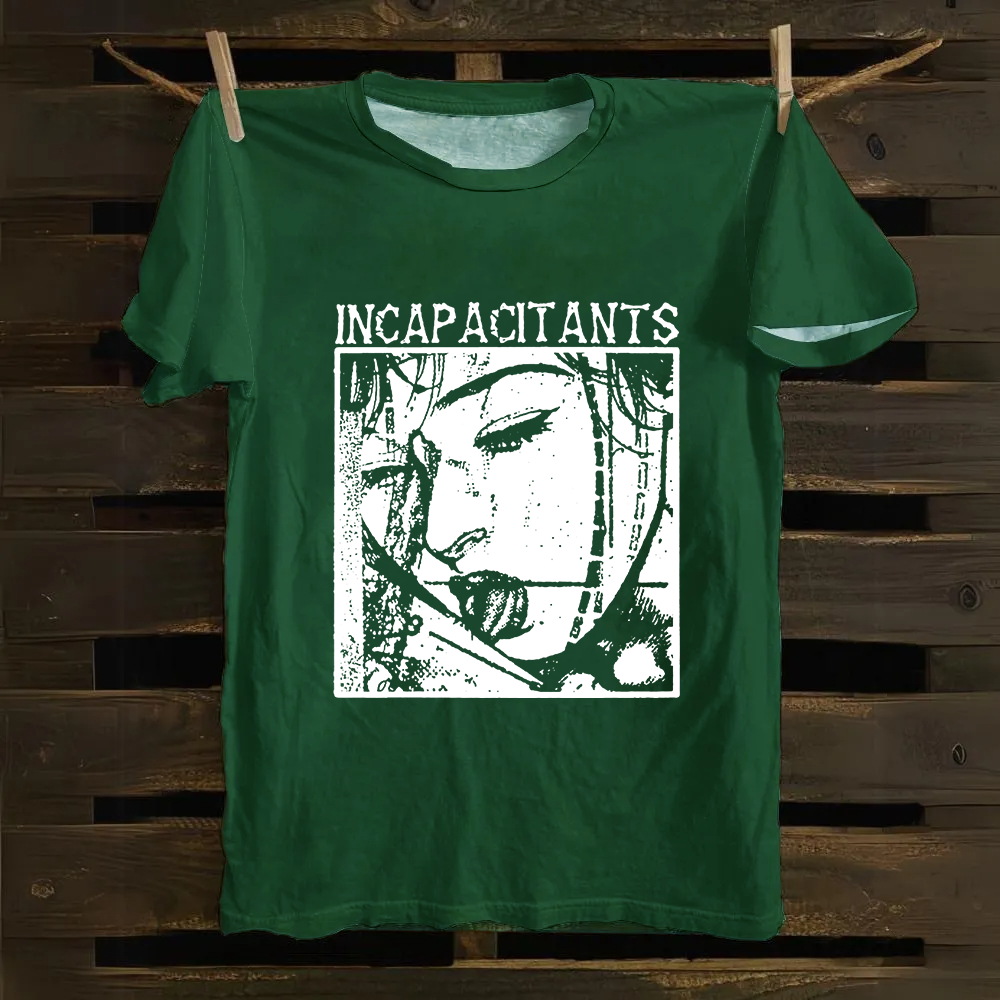 Unisex Vintage  Incapacitants Band Cotton T-Shirt
