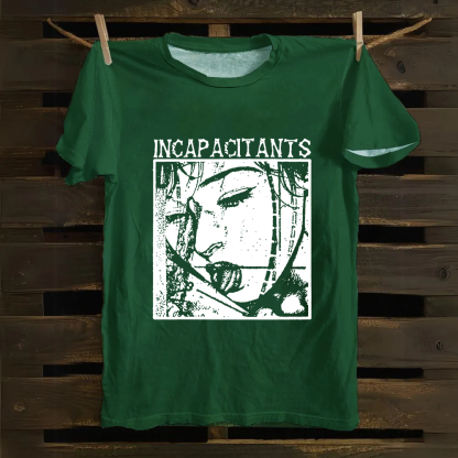 Unisex Vintage  Incapacitants Band Cotton T-Shirt