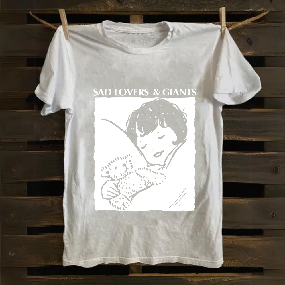 Unisex Vintage  Sad Lovers & Giants Rock Band Cotton T-Shirt