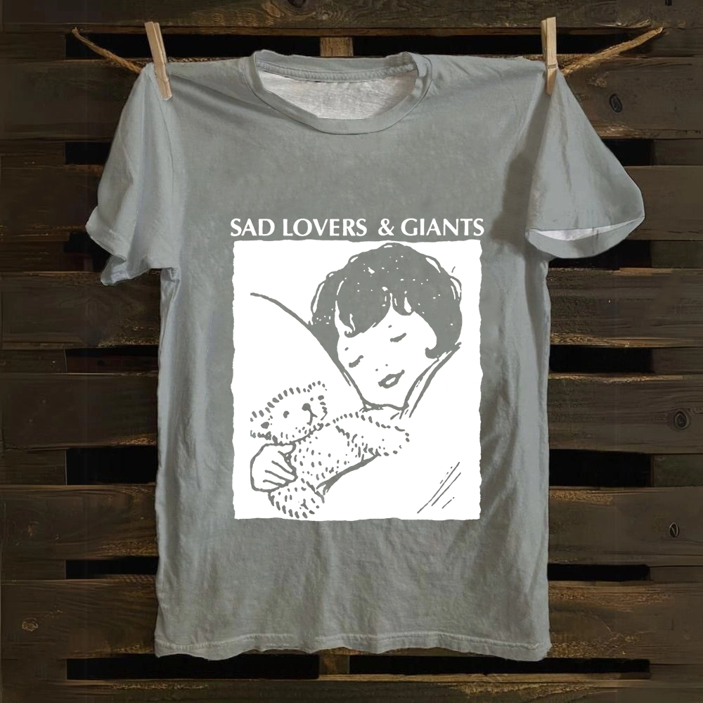 Unisex Vintage  Sad Lovers & Giants Rock Band Cotton T-Shirt