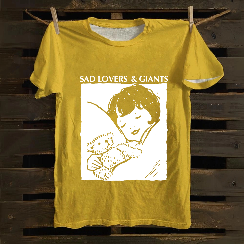 Unisex Vintage  Sad Lovers & Giants Rock Band Cotton T-Shirt