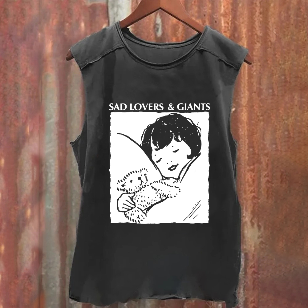 Unisex Vintage Washed  Sad Lovers & Giants Rock Band Tank Top