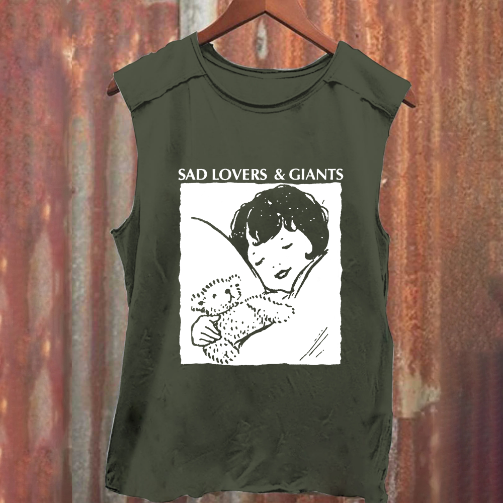 Unisex Vintage Washed  Sad Lovers & Giants Rock Band Tank Top
