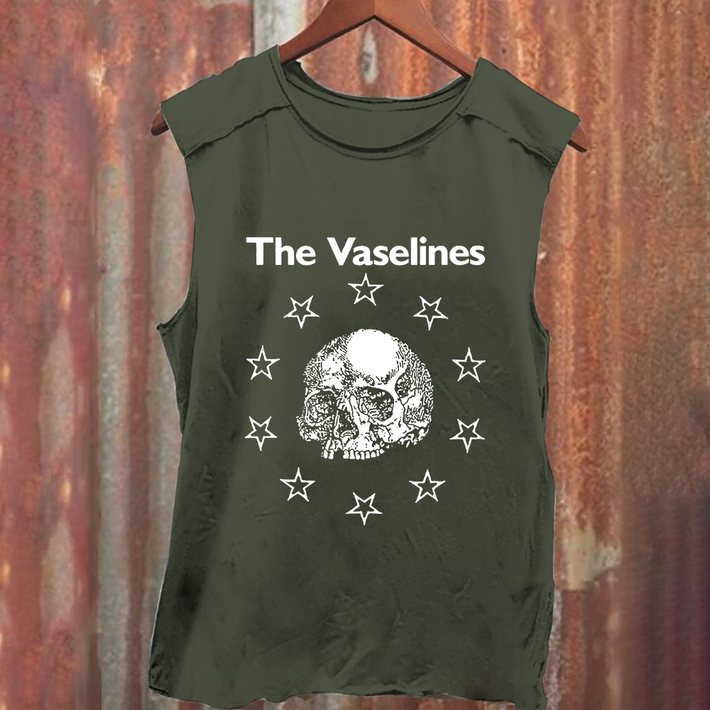 Unisex Vintage Washed The Vaselines Rock Band  Tank Top