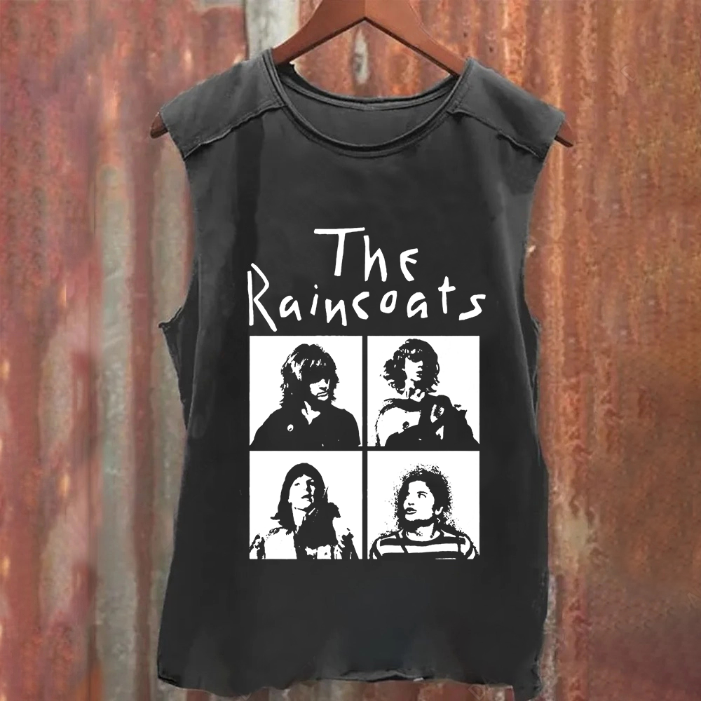 Unisex Vintage Washed The Raincoats Punk Band Tank Top