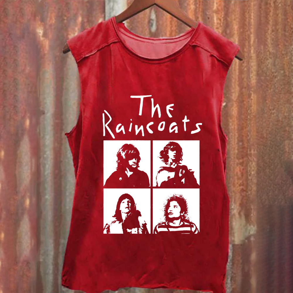 Unisex Vintage Washed The Raincoats Punk Band Tank Top
