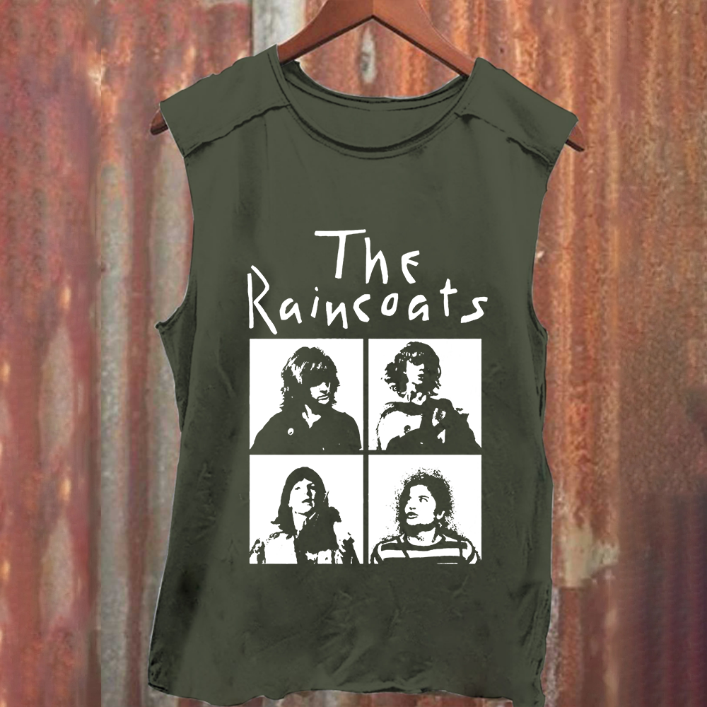 Unisex Vintage Washed The Raincoats Punk Band Tank Top
