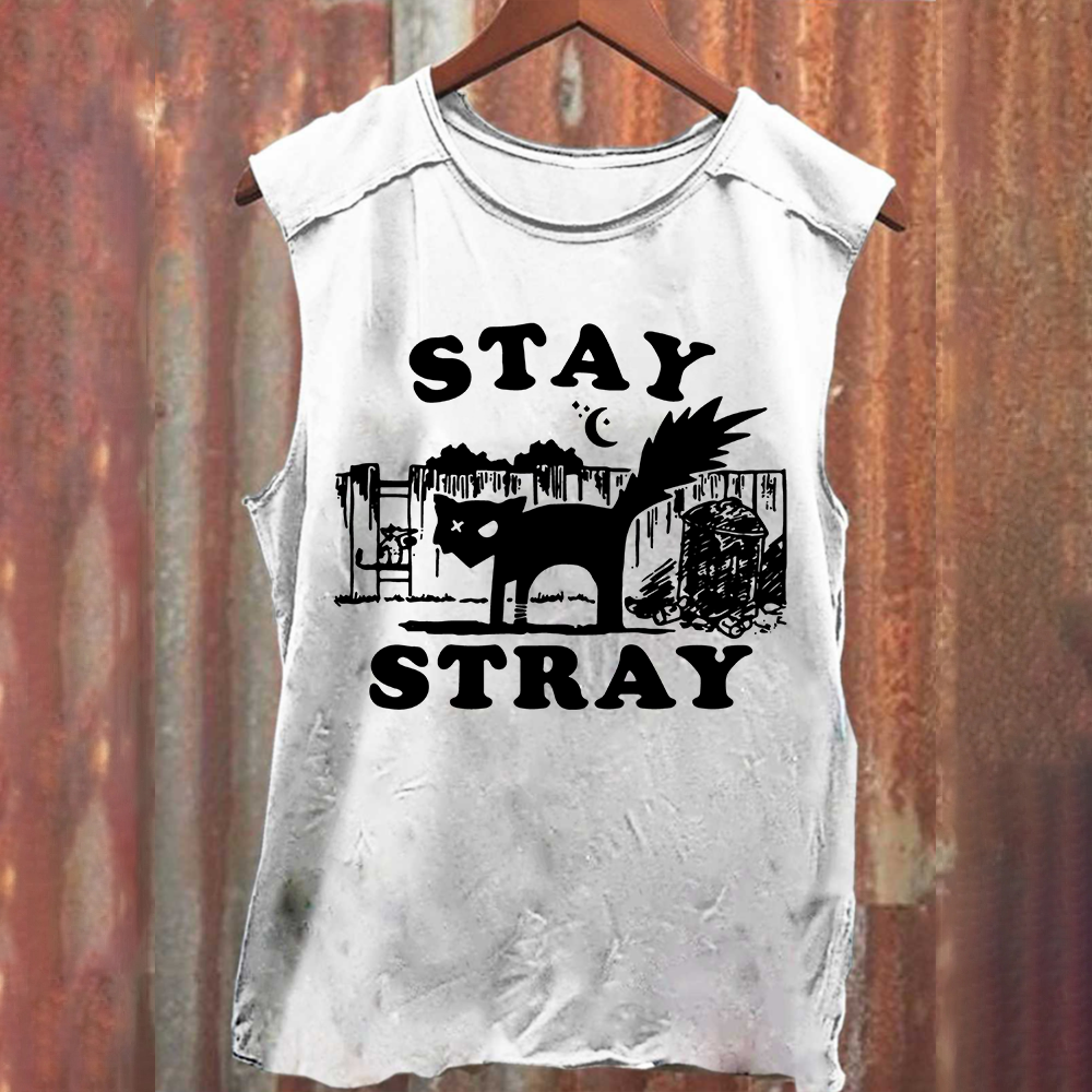 Stray Cat Funny Retro Graphic Unisex Classic Tank Top