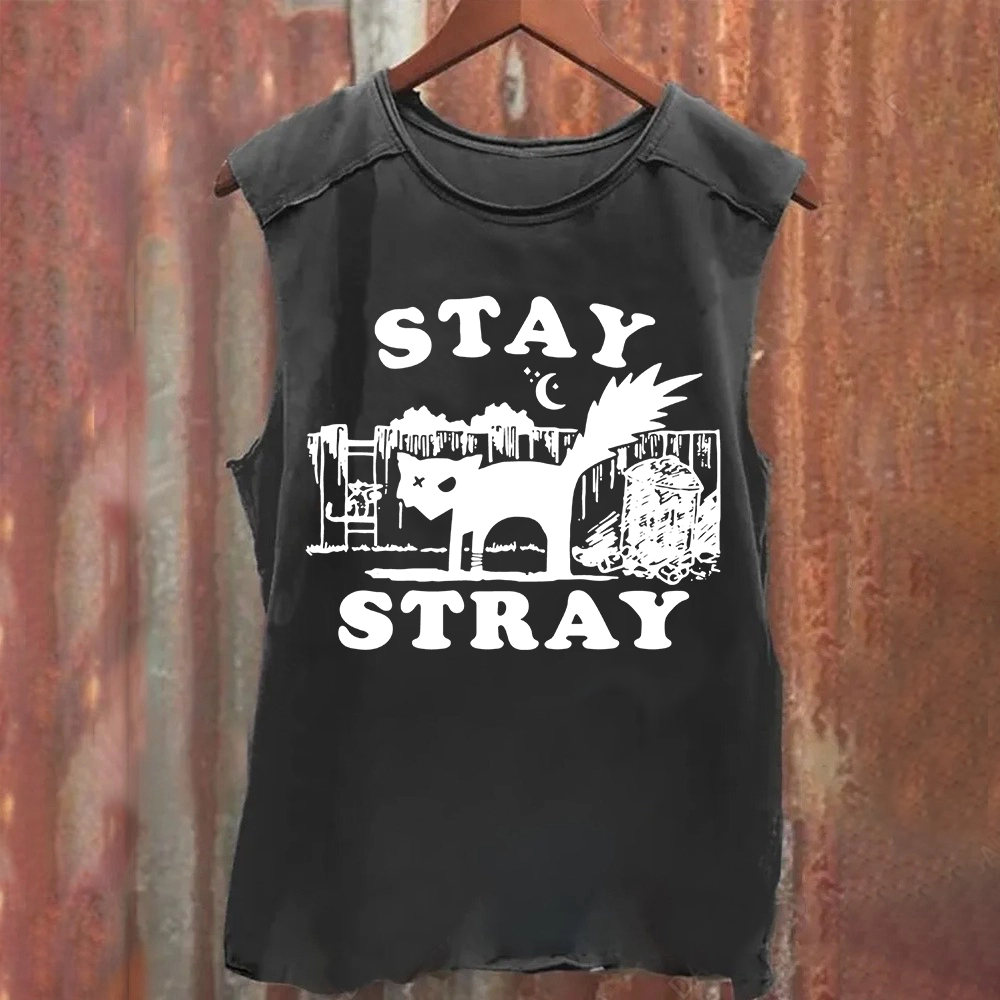 Stray Cat Funny Retro Graphic Unisex Classic Tank Top