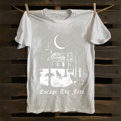 Unisex Vintage Escape the Fate Band  Cotton T-Shirt
