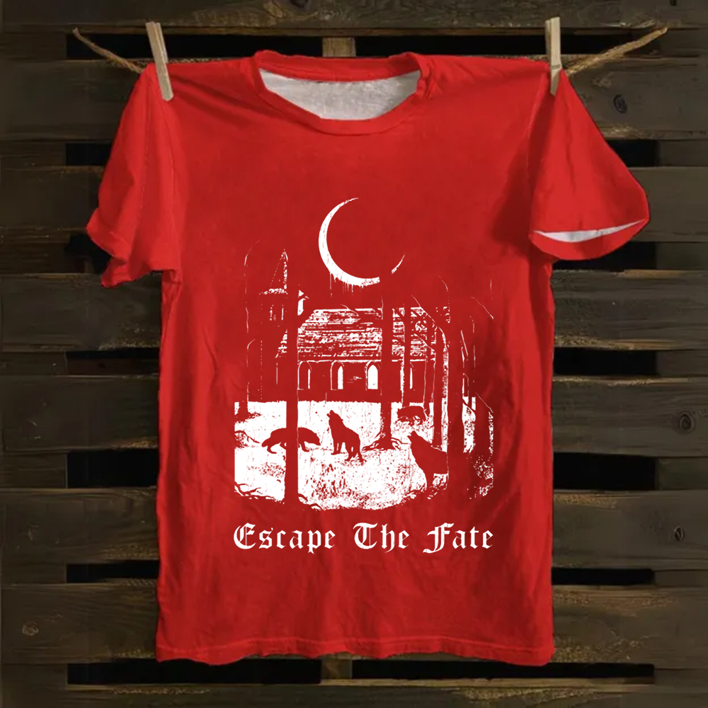Unisex Vintage Escape the Fate Band  Cotton T-Shirt