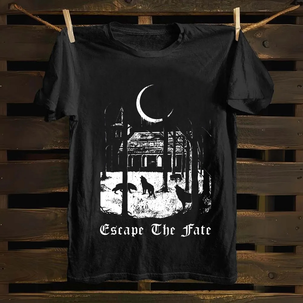 Unisex Vintage Escape the Fate Band  Cotton T-Shirt