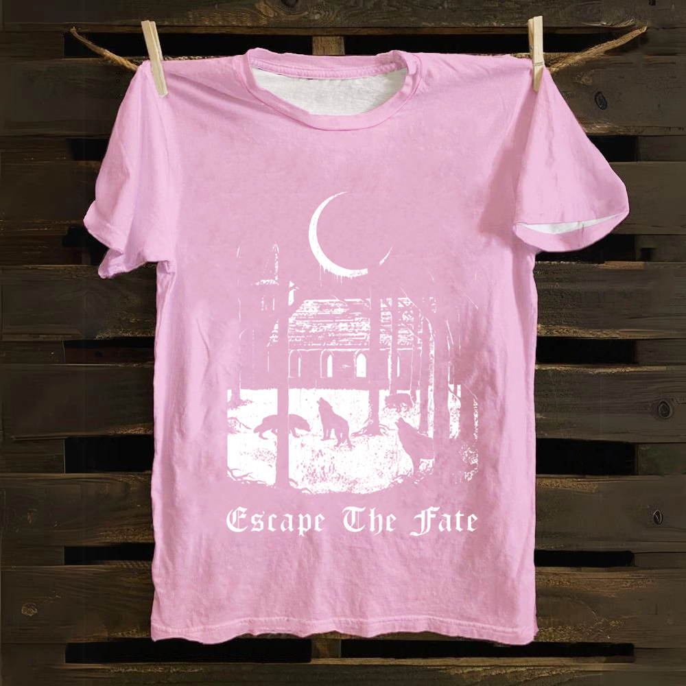 Unisex Vintage Escape the Fate Band  Cotton T-Shirt