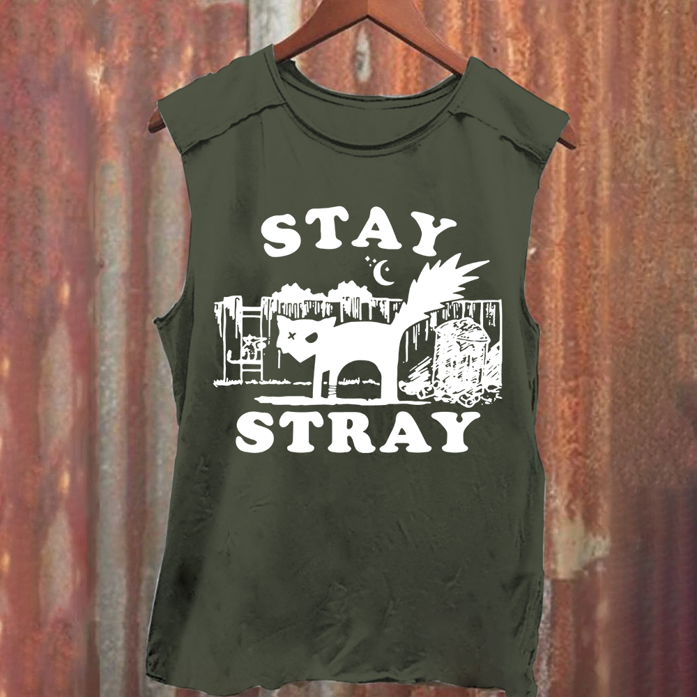 Stray Cat Funny Retro Graphic Unisex Classic Tank Top