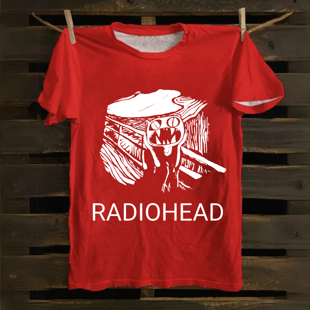 Unisex Vintage  Radiohead Band  Cotton T-Shirt