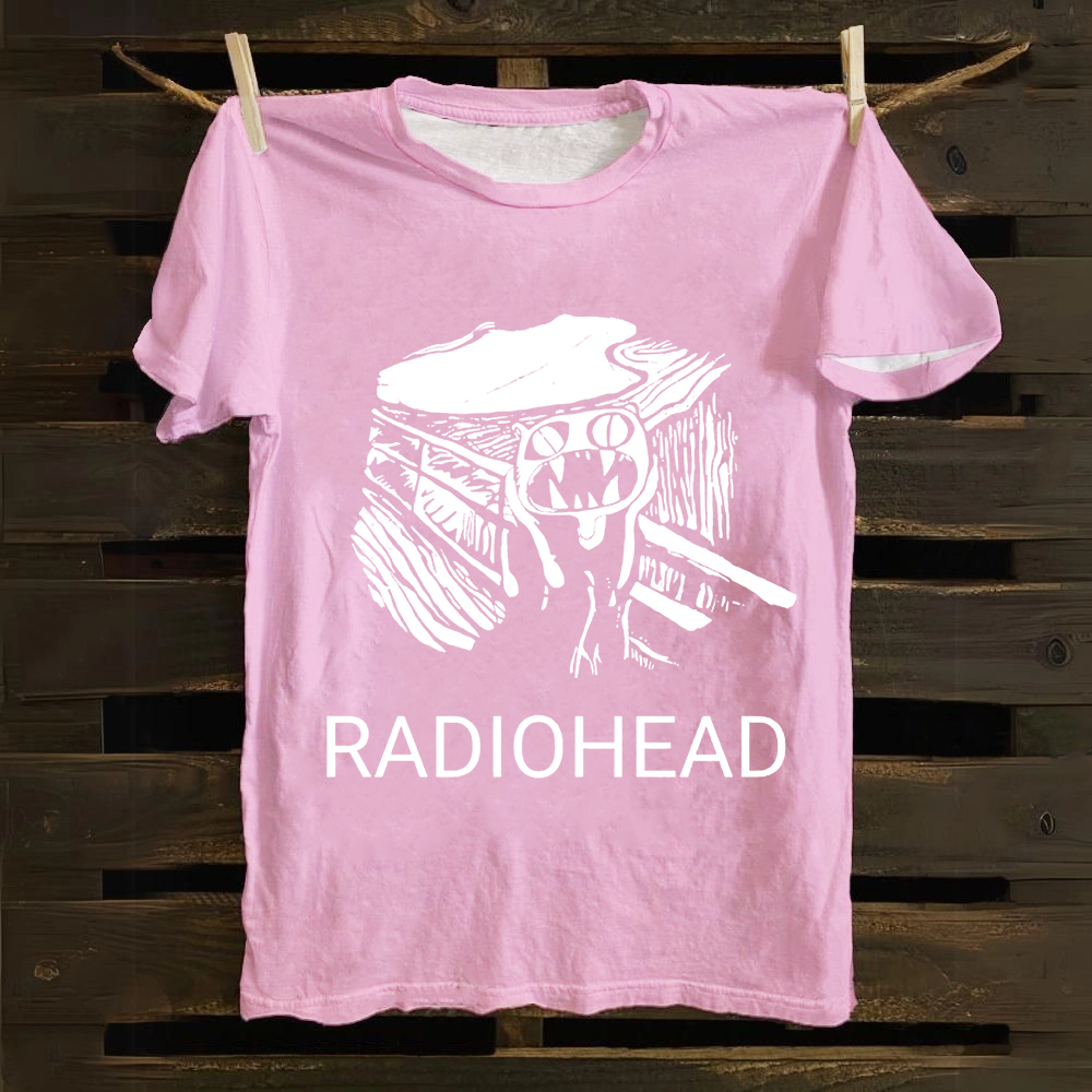 Unisex Vintage  Radiohead Band  Cotton T-Shirt