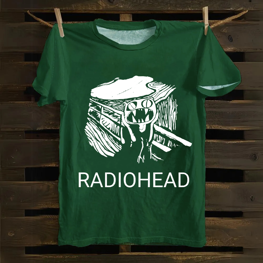Unisex Vintage  Radiohead Band  Cotton T-Shirt
