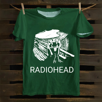 Unisex Vintage  Radiohead Band  Cotton T-Shirt