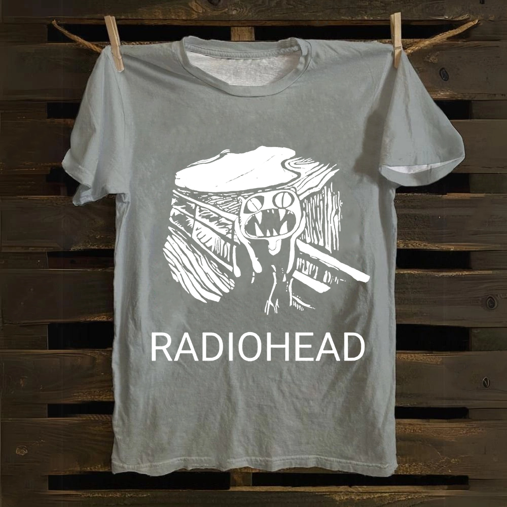 Unisex Vintage  Radiohead Band  Cotton T-Shirt