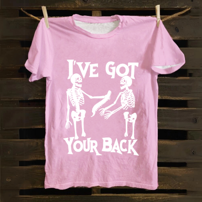 Unisex Vintage Funny Skeletons Cotton T-Shirt
