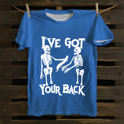 Unisex Vintage Funny Skeletons Cotton T-Shirt