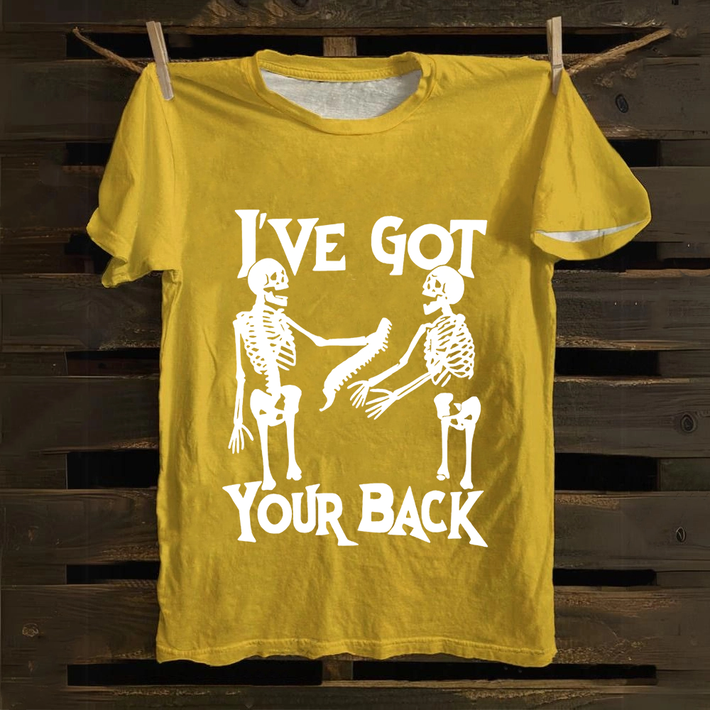 Unisex Vintage Funny Skeletons Cotton T-Shirt