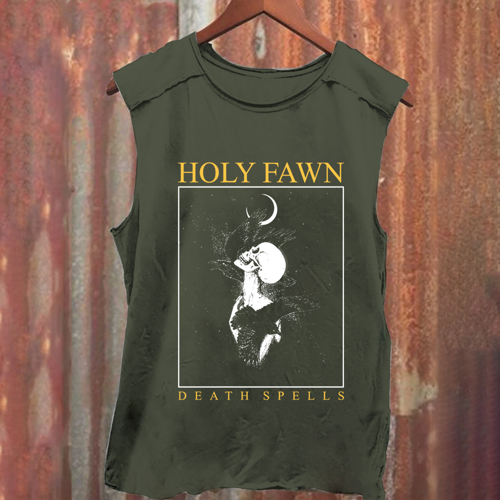 Unisex Vintage Washed Holy Fawn Band Tank Top