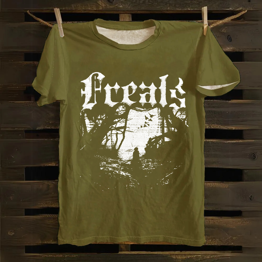 Unisex Vintage Freaks Horror Movie Cotton T-Shirt