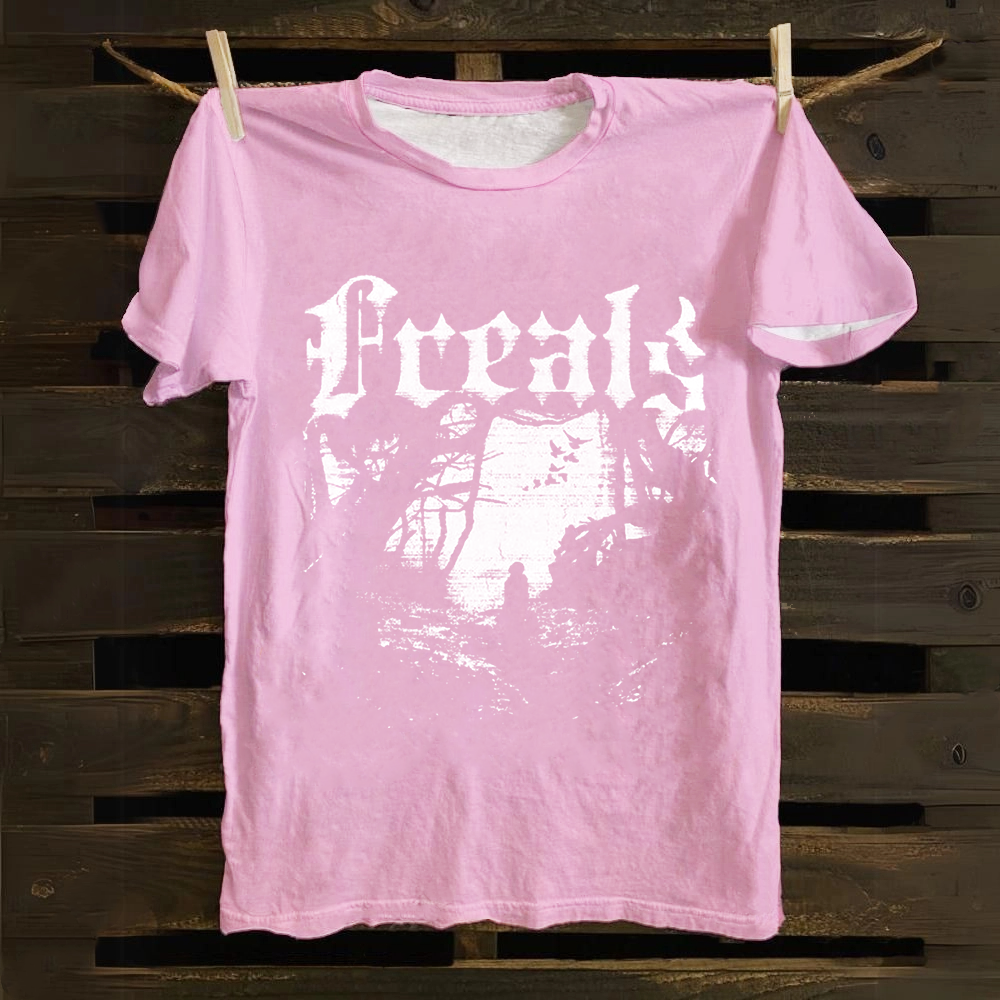 Unisex Vintage Freaks Horror Movie Cotton T-Shirt