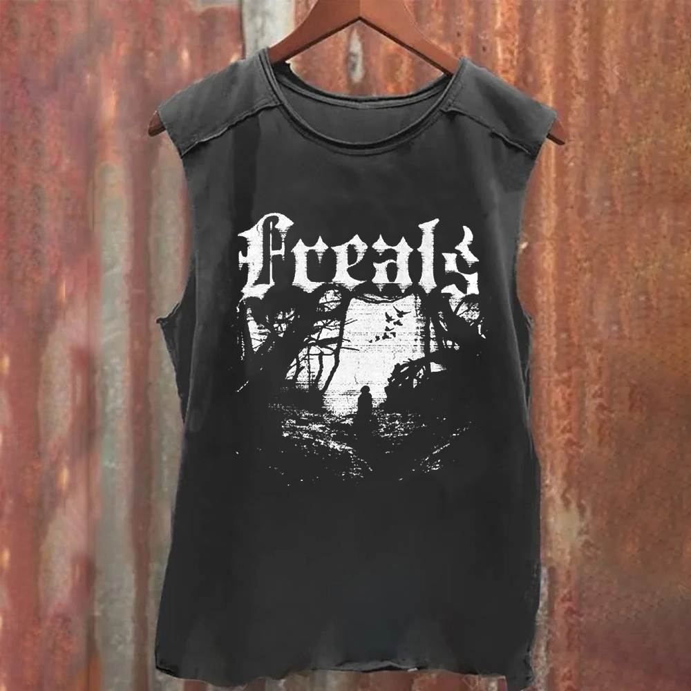 Unisex Vintage Washed Freaks Horror Movie  Tank Top