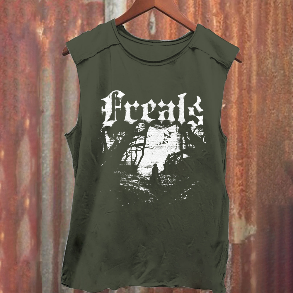 Unisex Vintage Washed Freaks Horror Movie  Tank Top