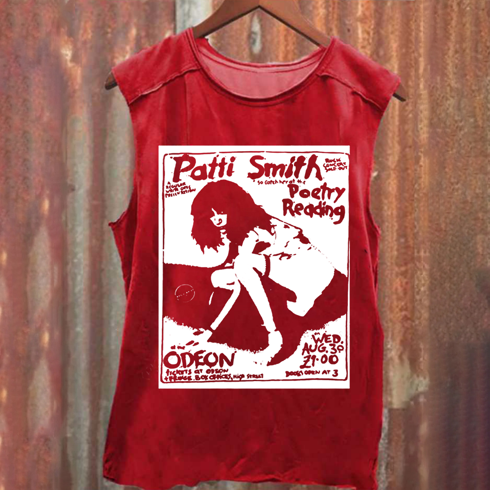 Patti Smith Celebrities Washed Tank Top