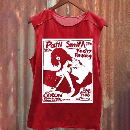 Patti Smith Celebrities Washed Tank Top