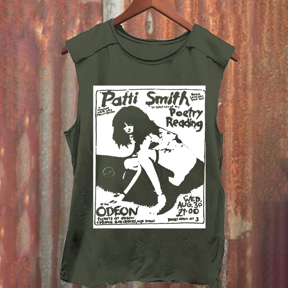Patti Smith Celebrities Washed Tank Top