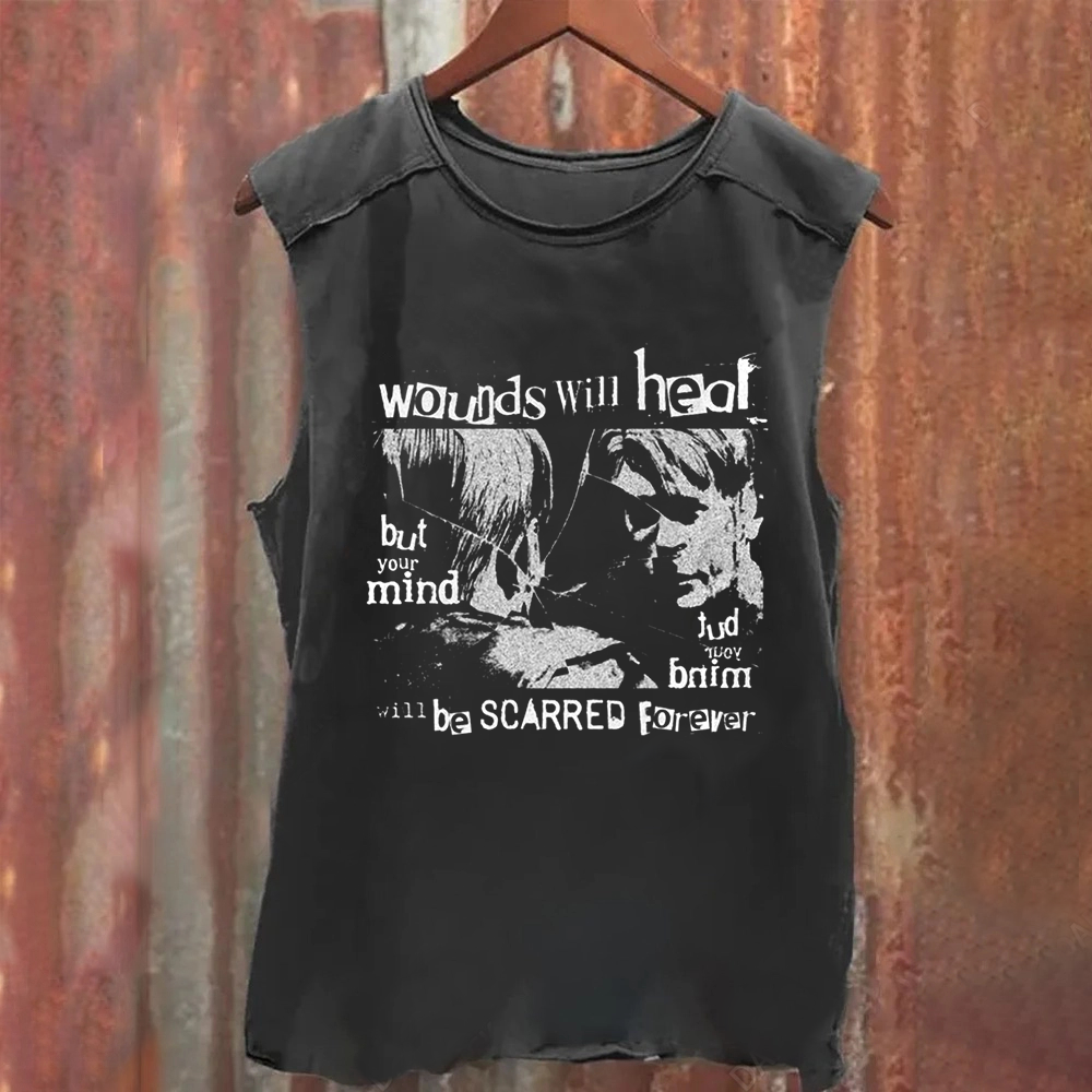 Unisex Vintage Washed Silent Hill Horror Movie Tank Top