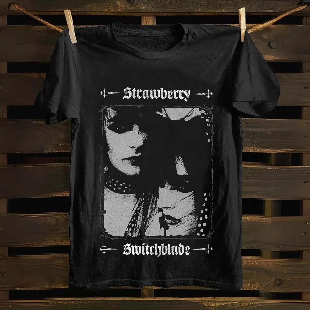 Unisex Vintage Strawberry Switchblade Band  Cotton T-Shirt