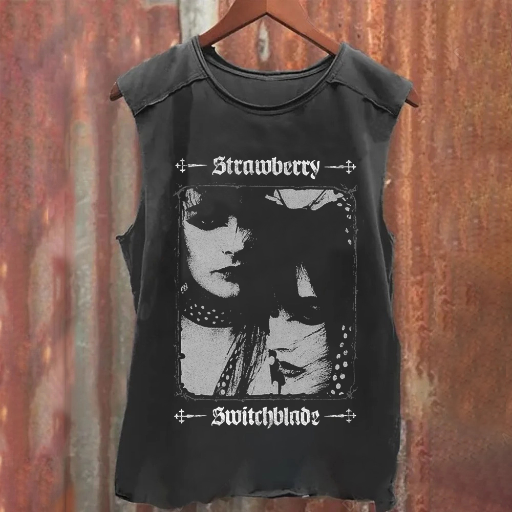 Unisex Vintage Washed Tortoise Band Tank Top