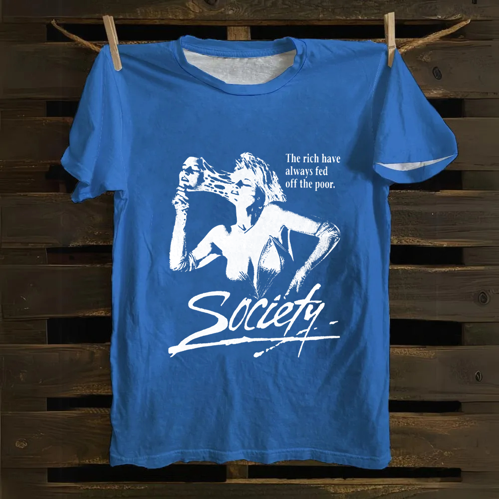 Unisex Vintage Society Film Horror Movie Cotton T-Shirt