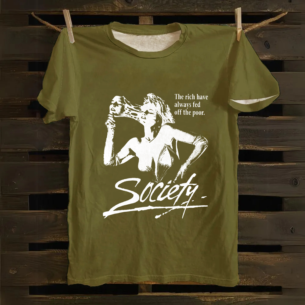 Unisex Vintage Society Film Horror Movie Cotton T-Shirt