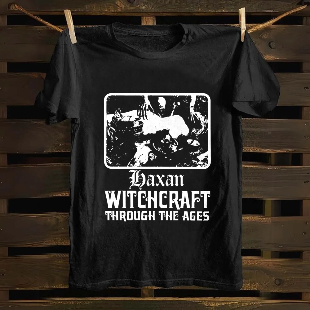 Unisex Vintage Häxan  Witchcraft Through The Ages Horror Movie  Cotton T-Shirt  