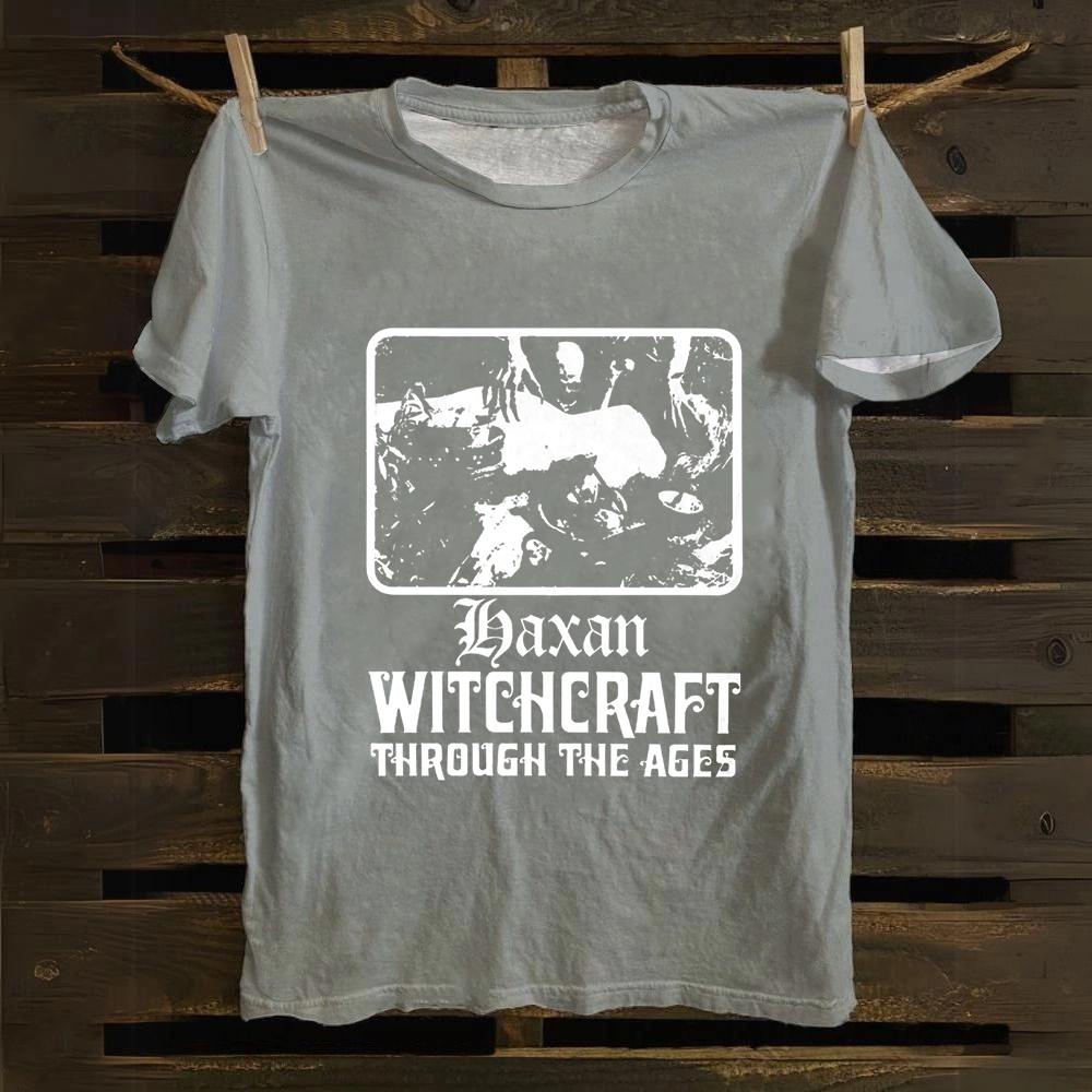 Unisex Vintage Häxan  Witchcraft Through The Ages Horror Movie  Cotton T-Shirt  