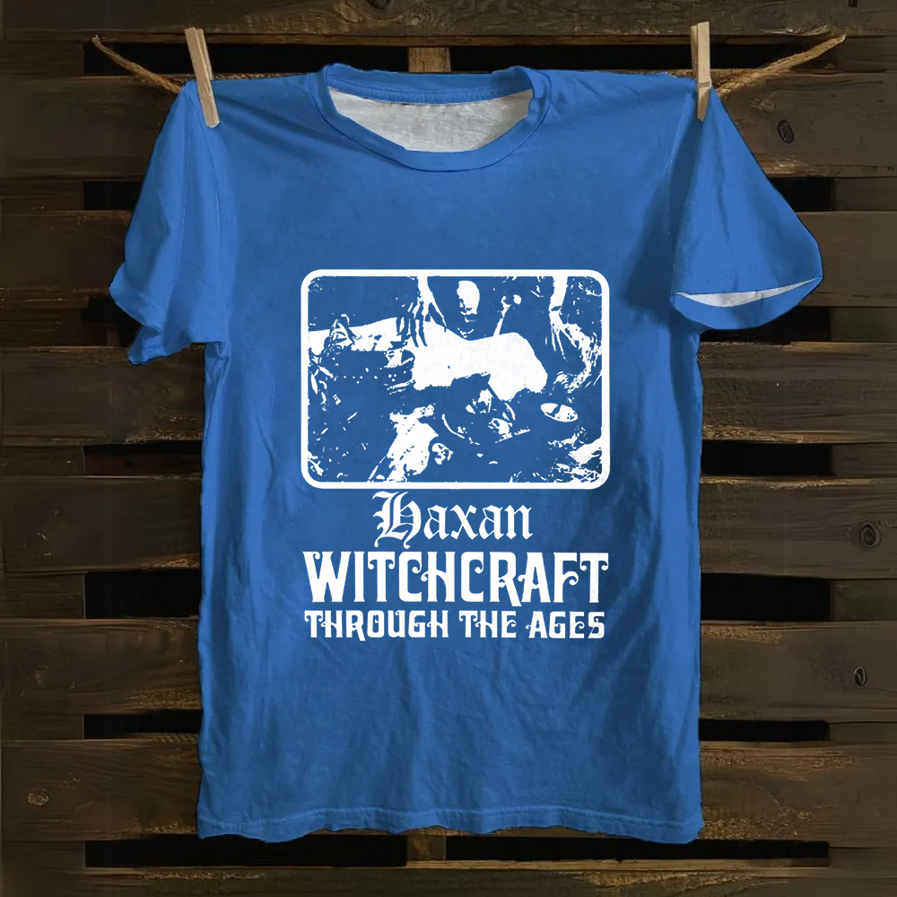 Unisex Vintage Häxan  Witchcraft Through The Ages Horror Movie  Cotton T-Shirt  