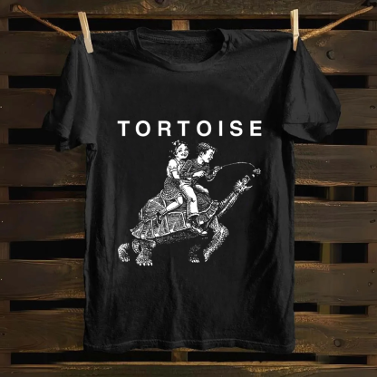 Unisex Vintage Tortoise Band Cotton T-Shirt