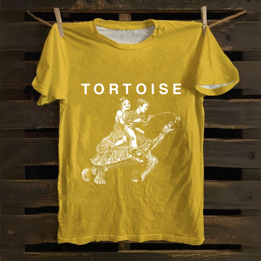 Unisex Vintage Tortoise Band Cotton T-Shirt